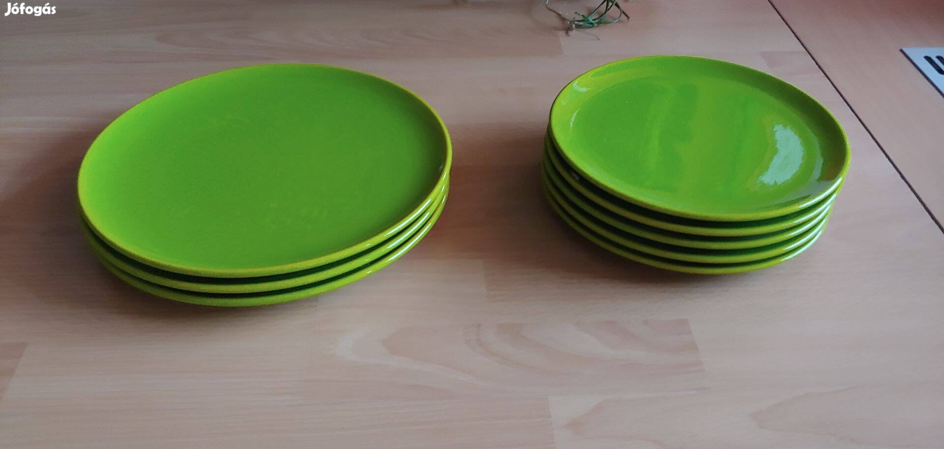 Waechterbach német zöld kerámia étkészlet 8 darabos