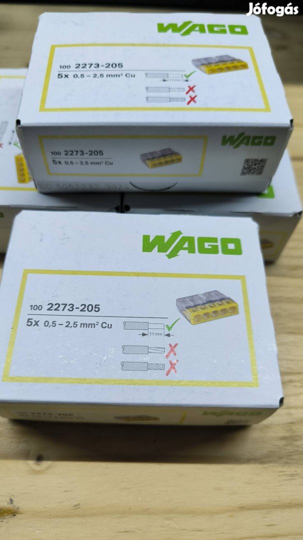 Wago 5-ös tömör vezetékhez