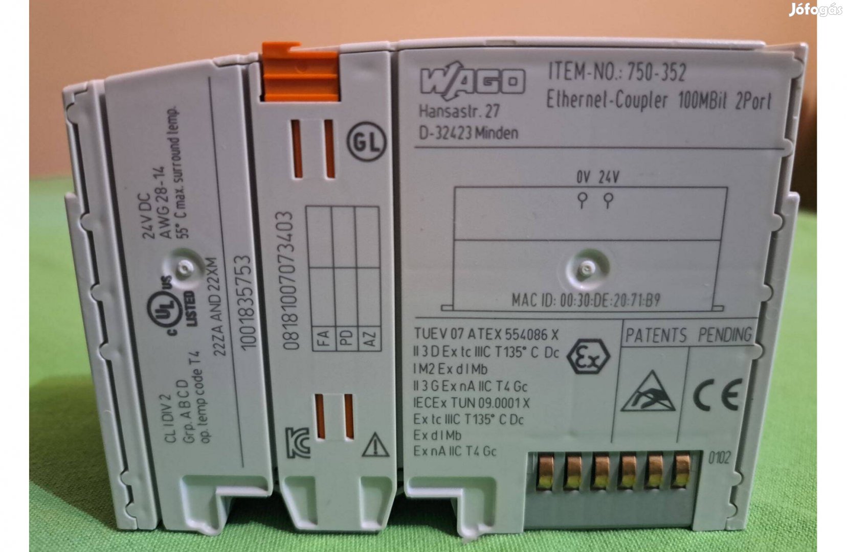 Wago PLC Ethernet-modul 750-352