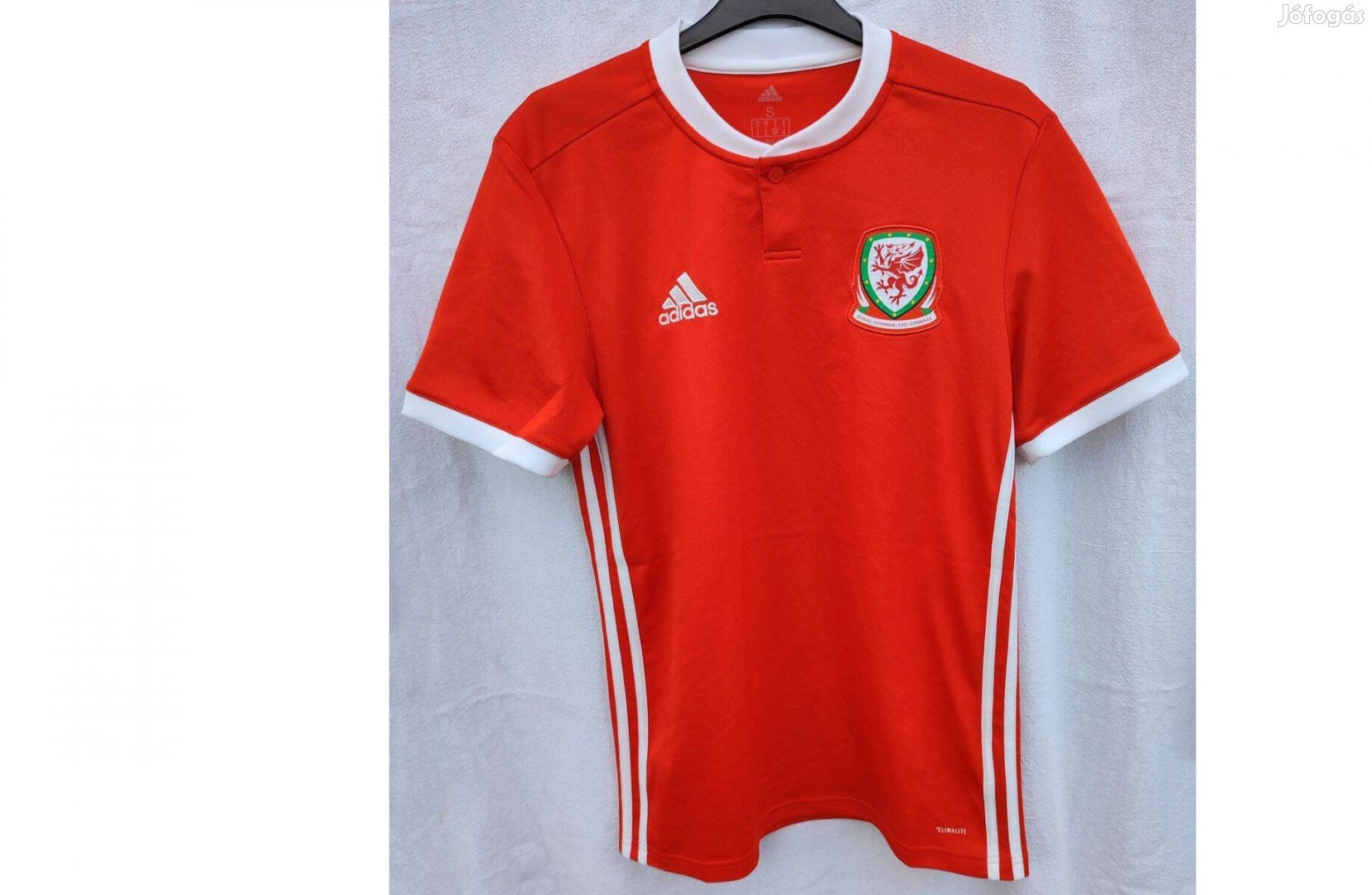 Wales válogatott 2017-es eredeti piros adidas mez (S)