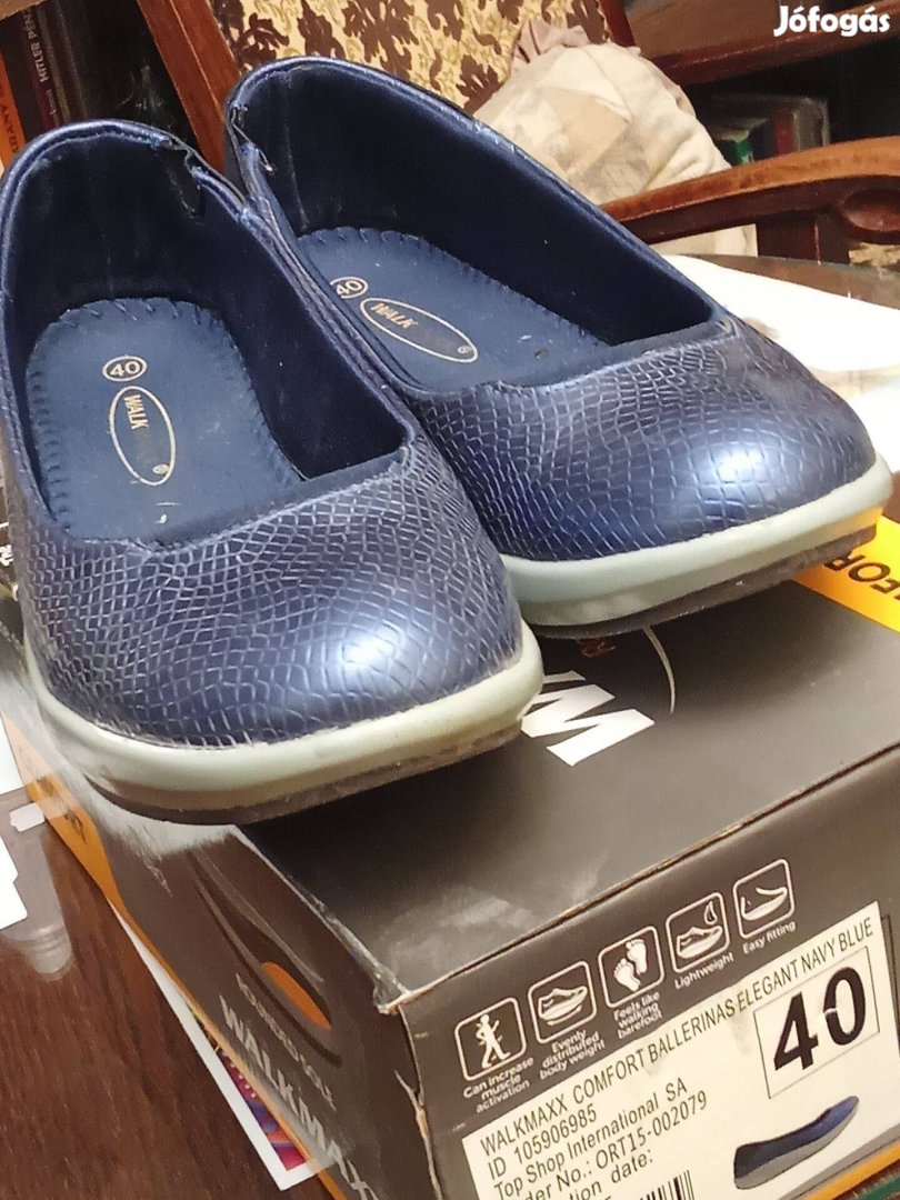 Walkmaxx comfort ballerina navy blue női cipő 40 12000ft óbuda
