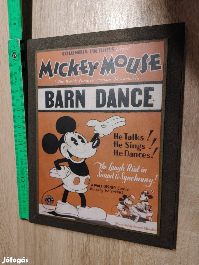 Walt Disney Mickie Mouse reklámtábla ritkaság gyűjtőknek