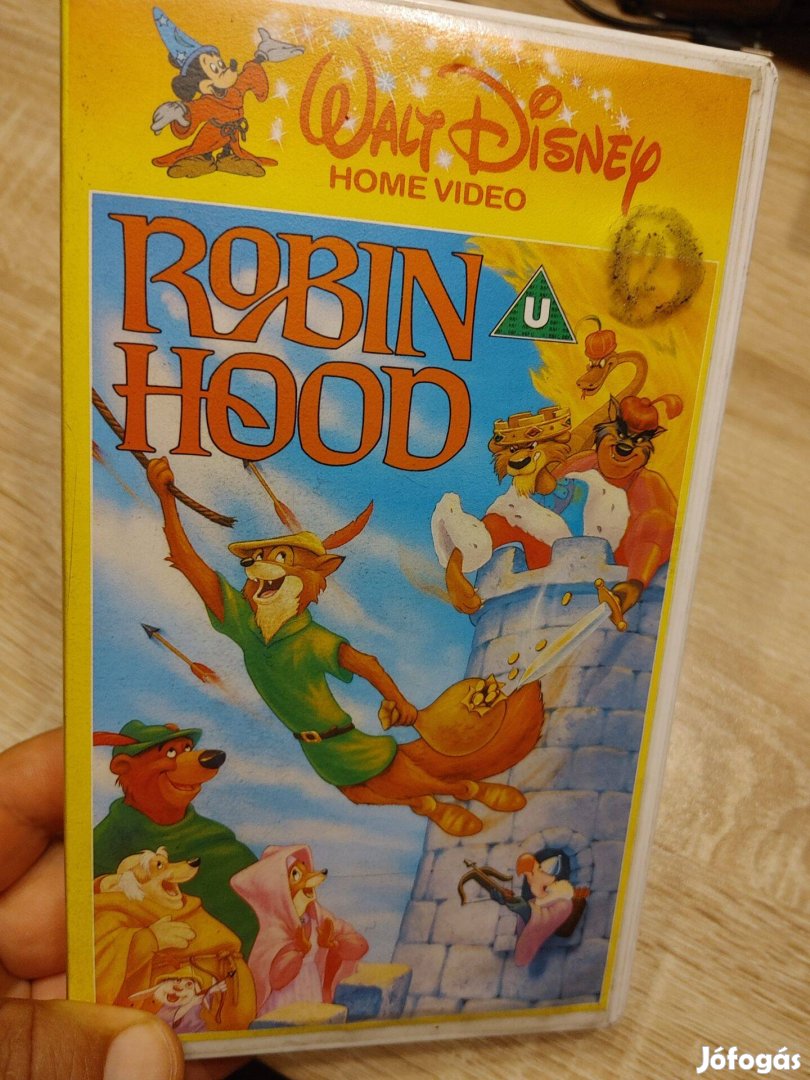 Walt Disney Robin Hood VHS film ritkaság- Angol nyelvű