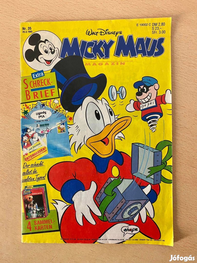 Walt Disney's - Micky Maus német nyelvű képregényfüzet 1993 Nr.35