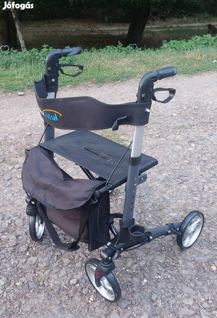 Walzvital járás segítő, rollátor, összecsukható, szürke