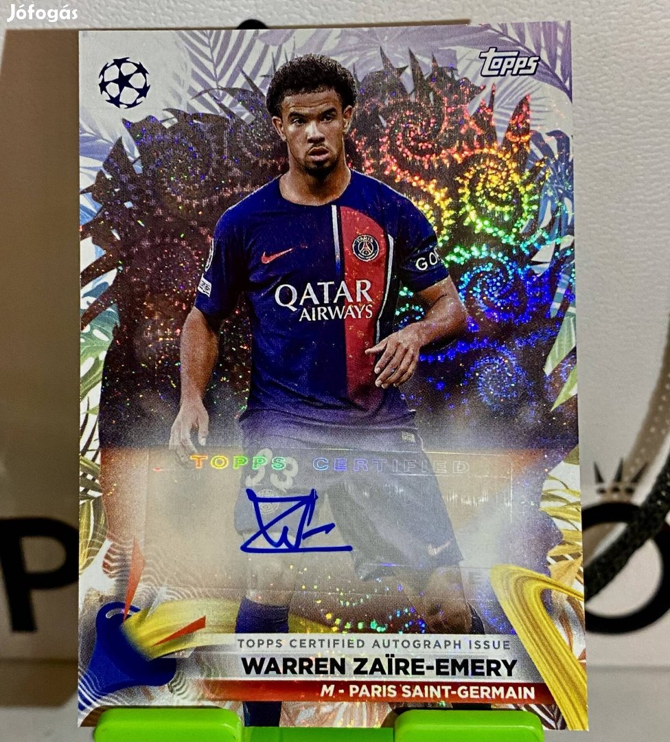 Warren Zaire Emery au aláírt Topps Carneval kártya