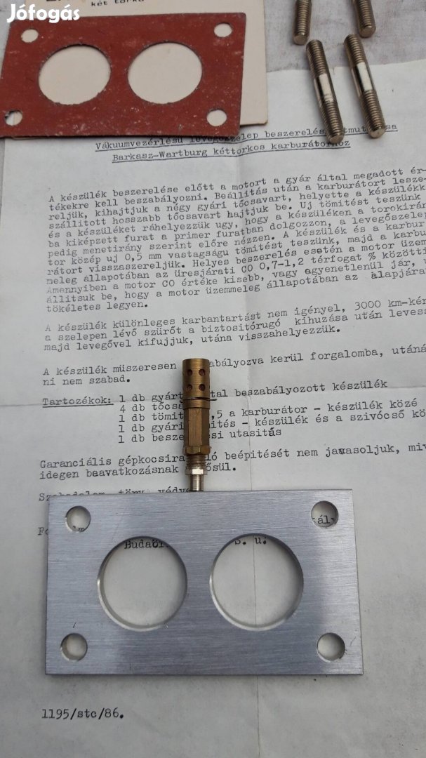 Wartburg 353 és Barkas fogyasztás csökkentő készlet