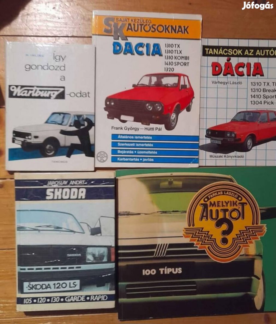 Wartburg, Dacia, Skoda szakkönyvek