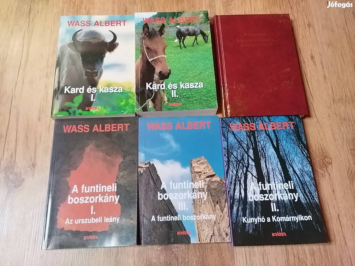 Wass Albert: Kard és kasza, Funtineli boszorkány +1 könyv eladó 