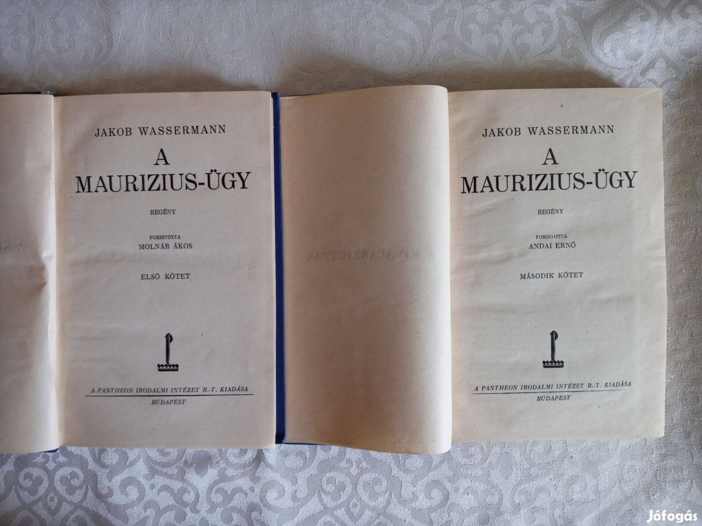 Wassermann : A Mauritius-ügy I-II. lélektani krimi 100 Éves Könyv