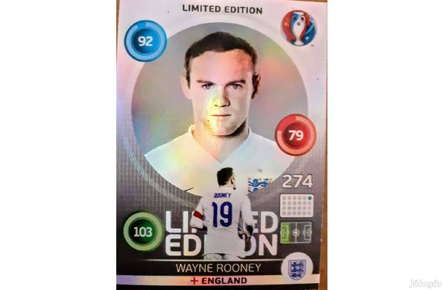 Wayne Rooney Anglia Hero Limited Edition Panini Axl UEFA Euro 2016