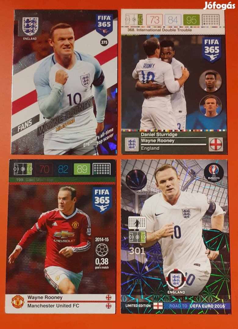 Wayne Rooney Panini focis kártyák