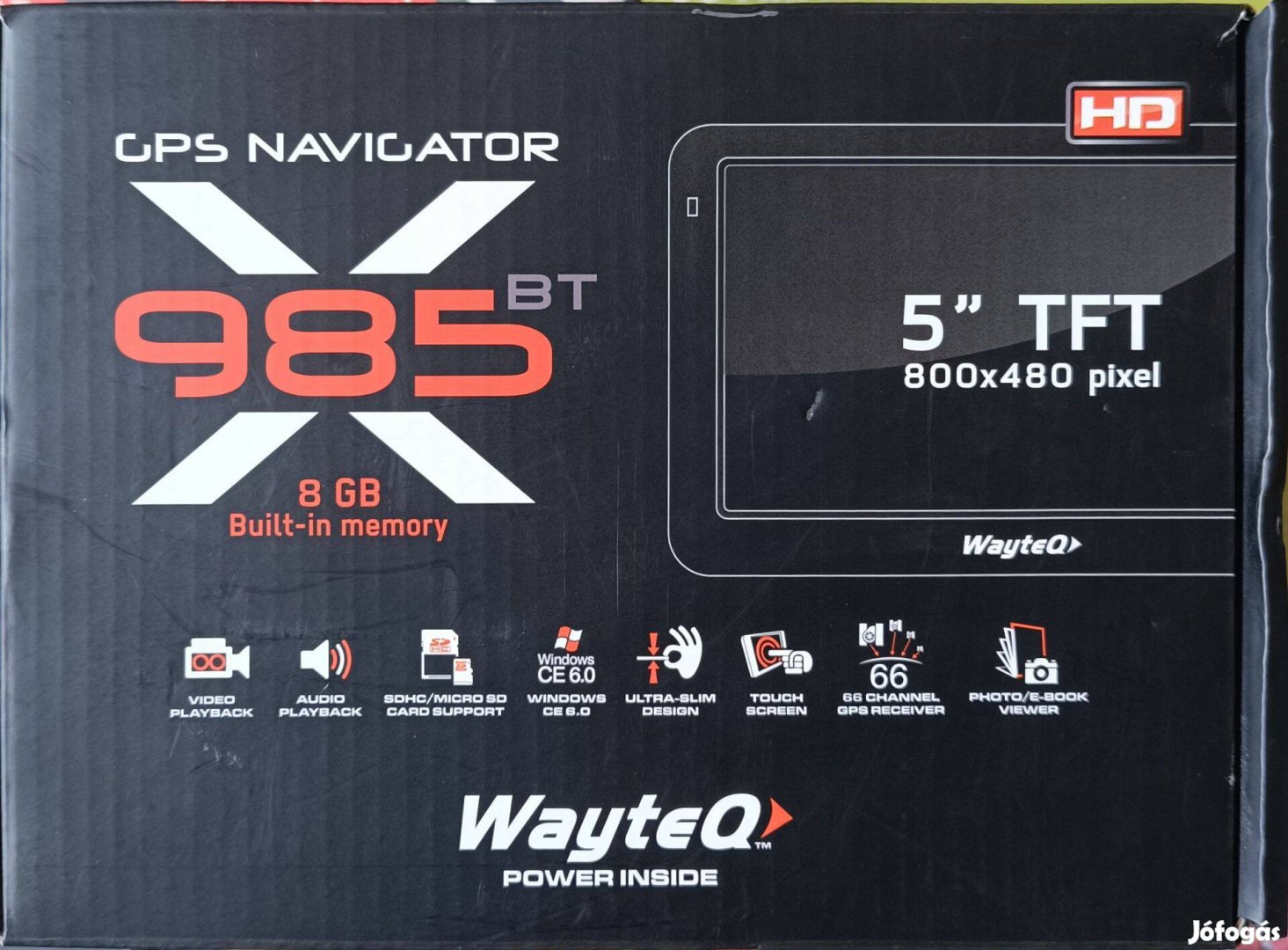 Wayteq X985BT GPS navigáció