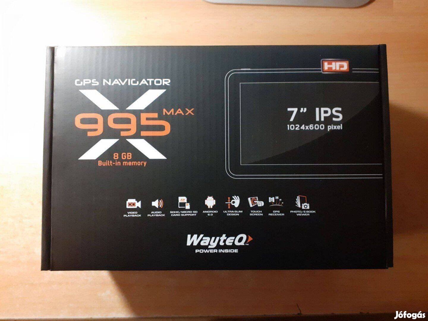 Wayteq X995 Max 7" GPS Navigáció Kamerás Új 1 év Garis Térképpel !