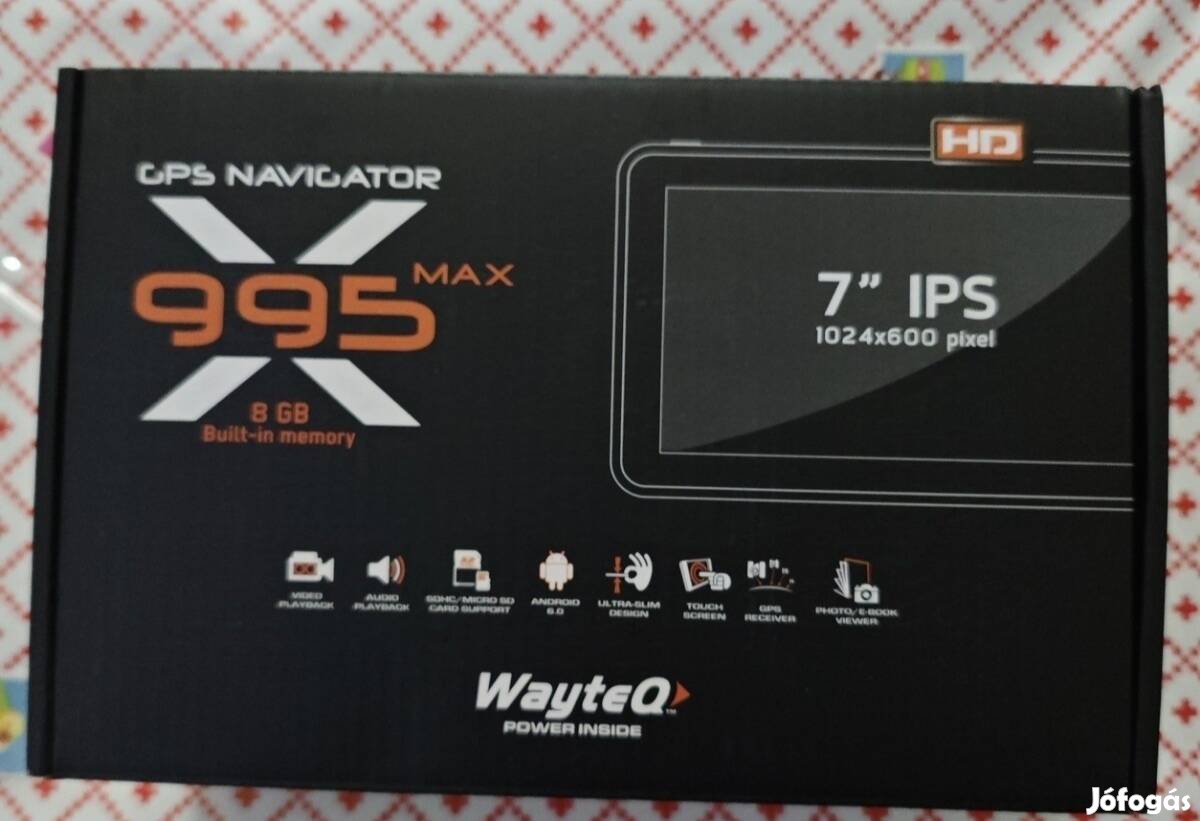 Wayteq x995 Max GPS navigáció.(Térképeket is tartalmaz)