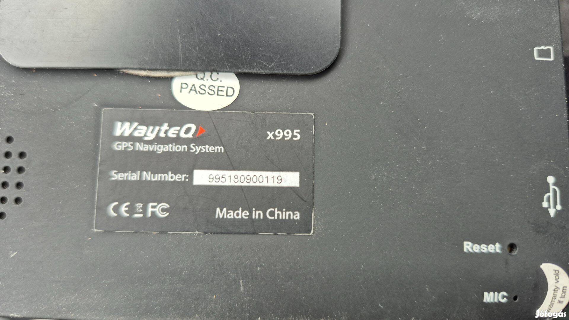 Wayteq x995 gps eladó