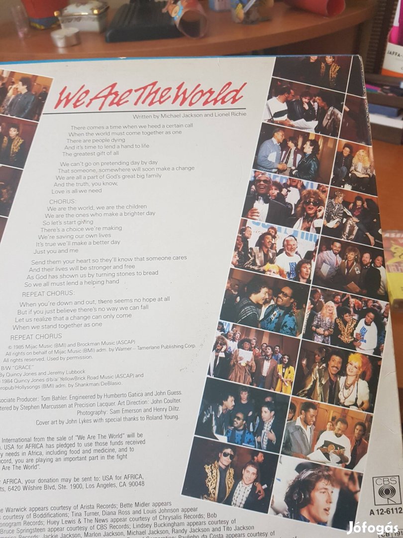 We Are the World bakelit nagylemez 1985