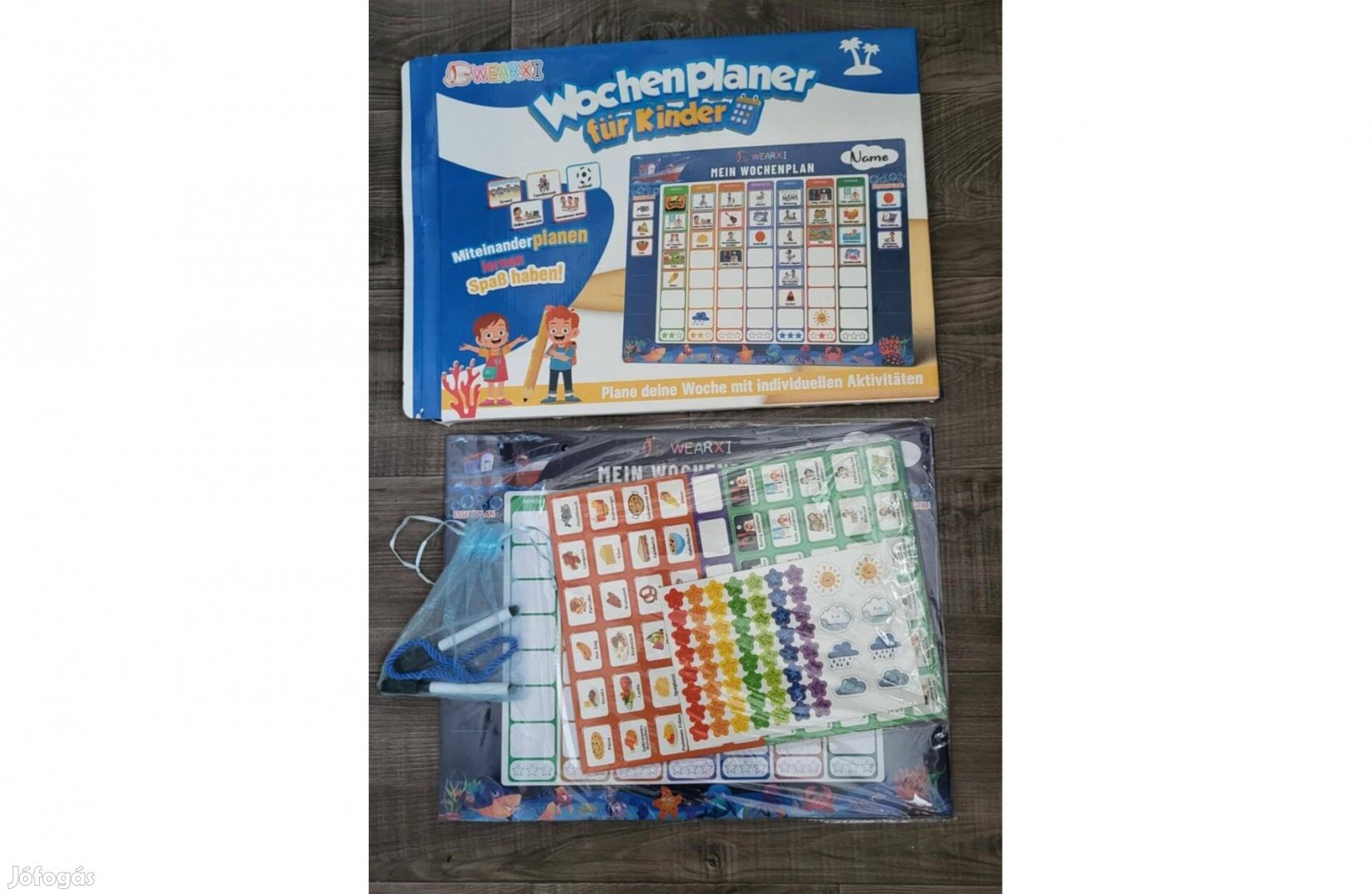 Wearxy Montessori gyermek heti tervező mágneses tábla