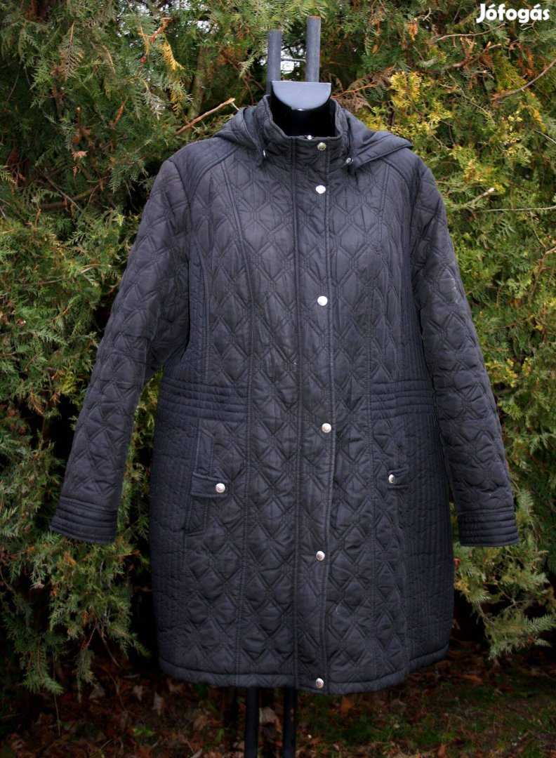 Weatherproof fekete kapucnis női kabát 2Xl-3XL méret