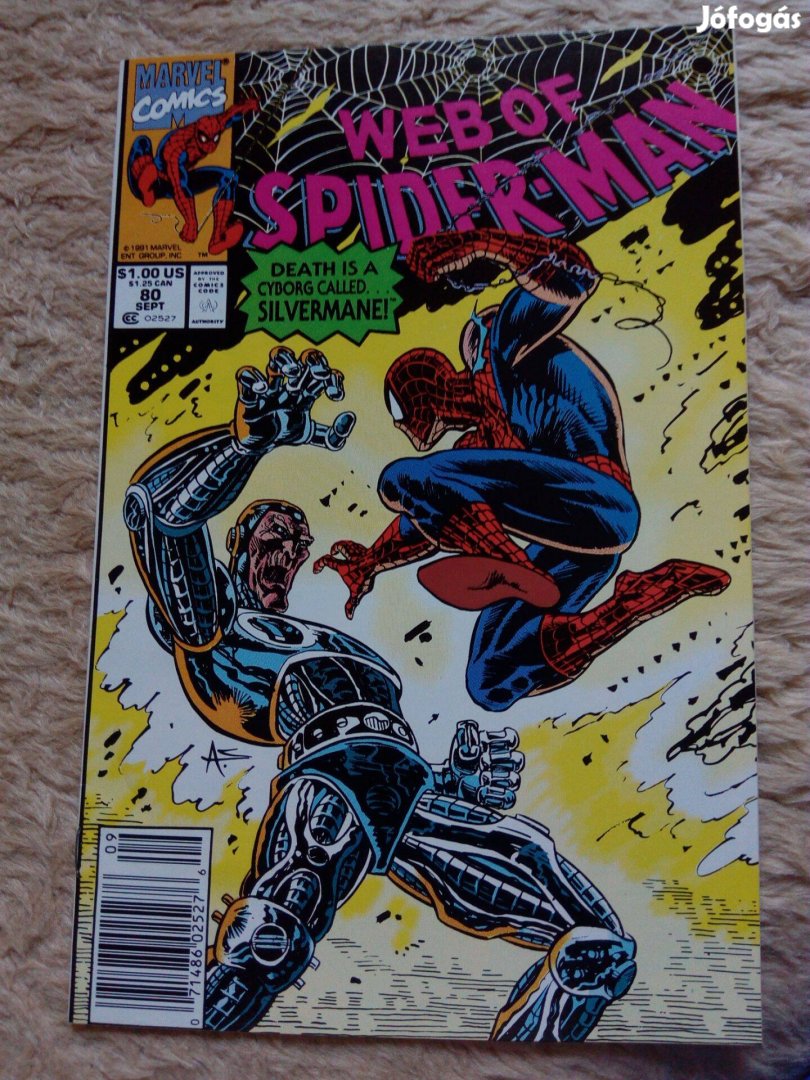Web of Spider-man Pókember képregény (1985-ös, első sorozat): 80. szám