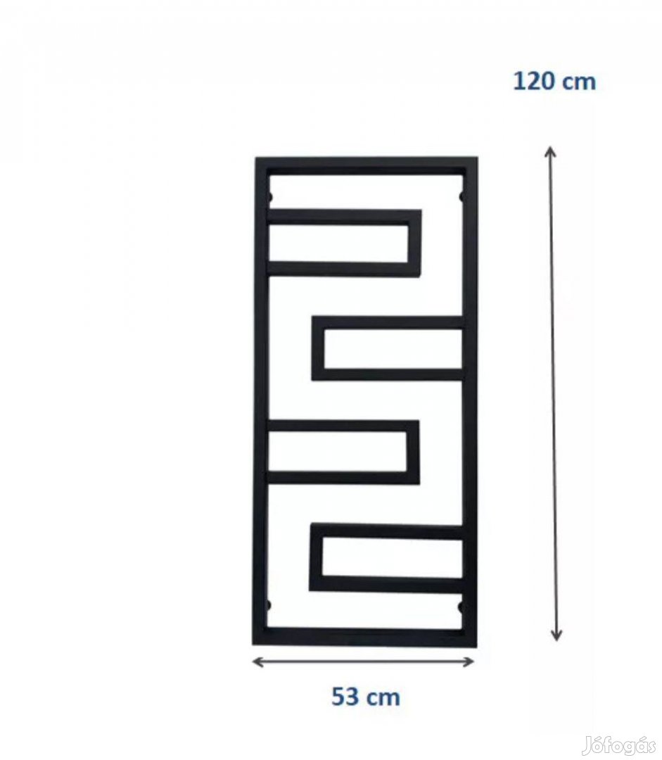 Weberg Tores Design Törölközőszárítós Radiátor 120x53 cm (Fekete)