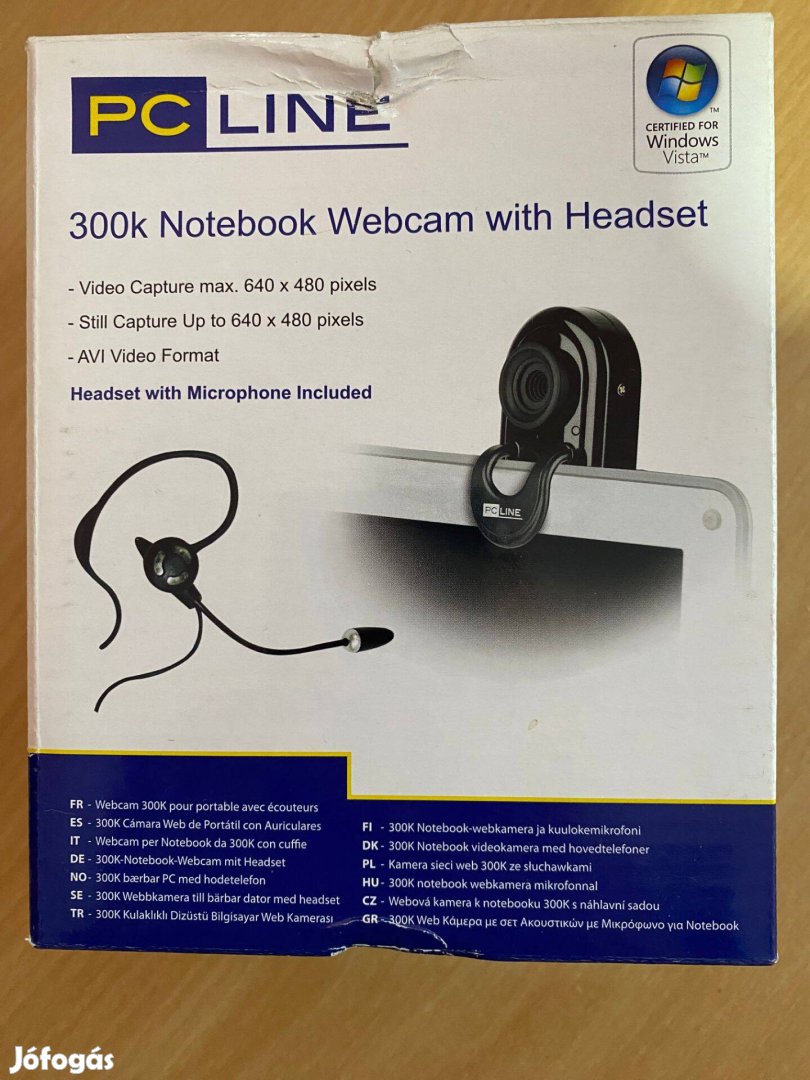 Webkamera + headsett (PC LINE 300K) Notebookra-Laptopra