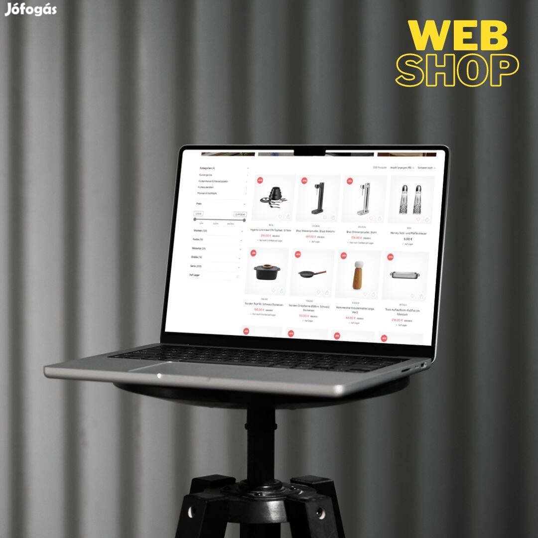 Webshop + domain működő webáruház eladó : online áruház weboldal