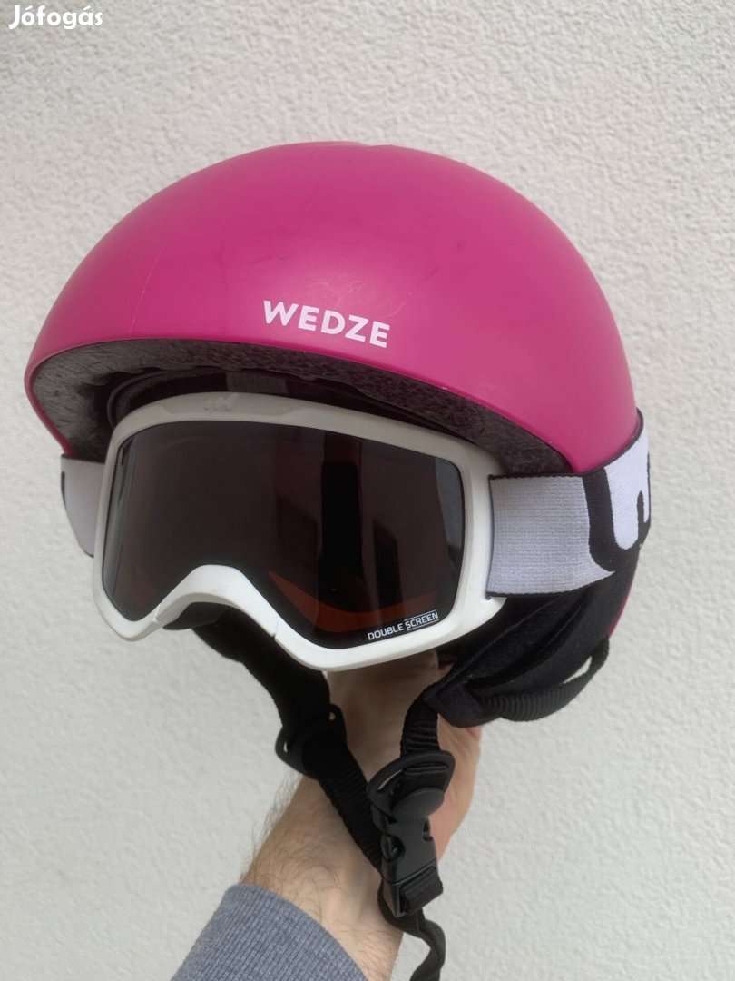 Wedze sísisak S/M, 53-56cm pink+szemüvef