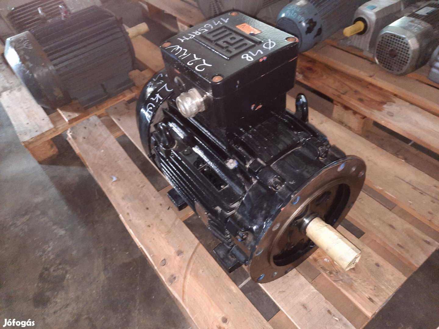 Weg villanymotor (azonosító: 7560) teljesítmény: 22kW, fordulat: 1465