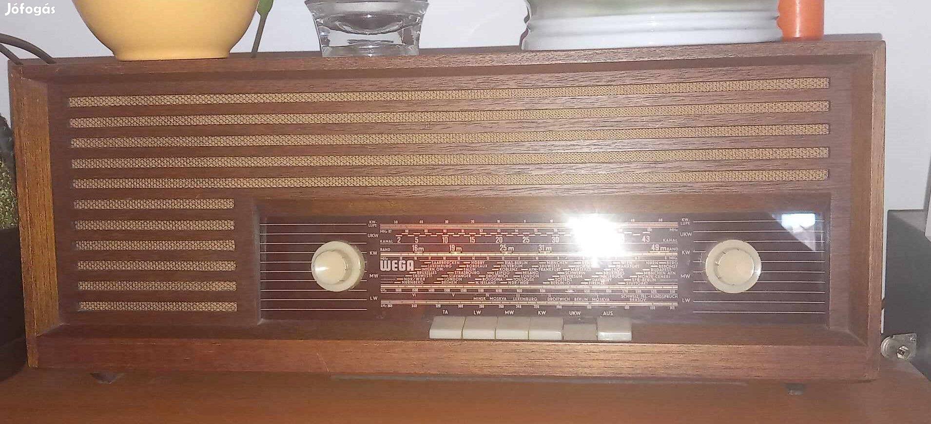 Wega 119 csöves rádió retró (W-Germany)