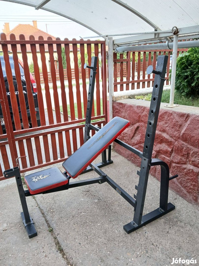 Weider Pro 550 állítható fekpad guggoló állvány scott-pad fekve nyomó