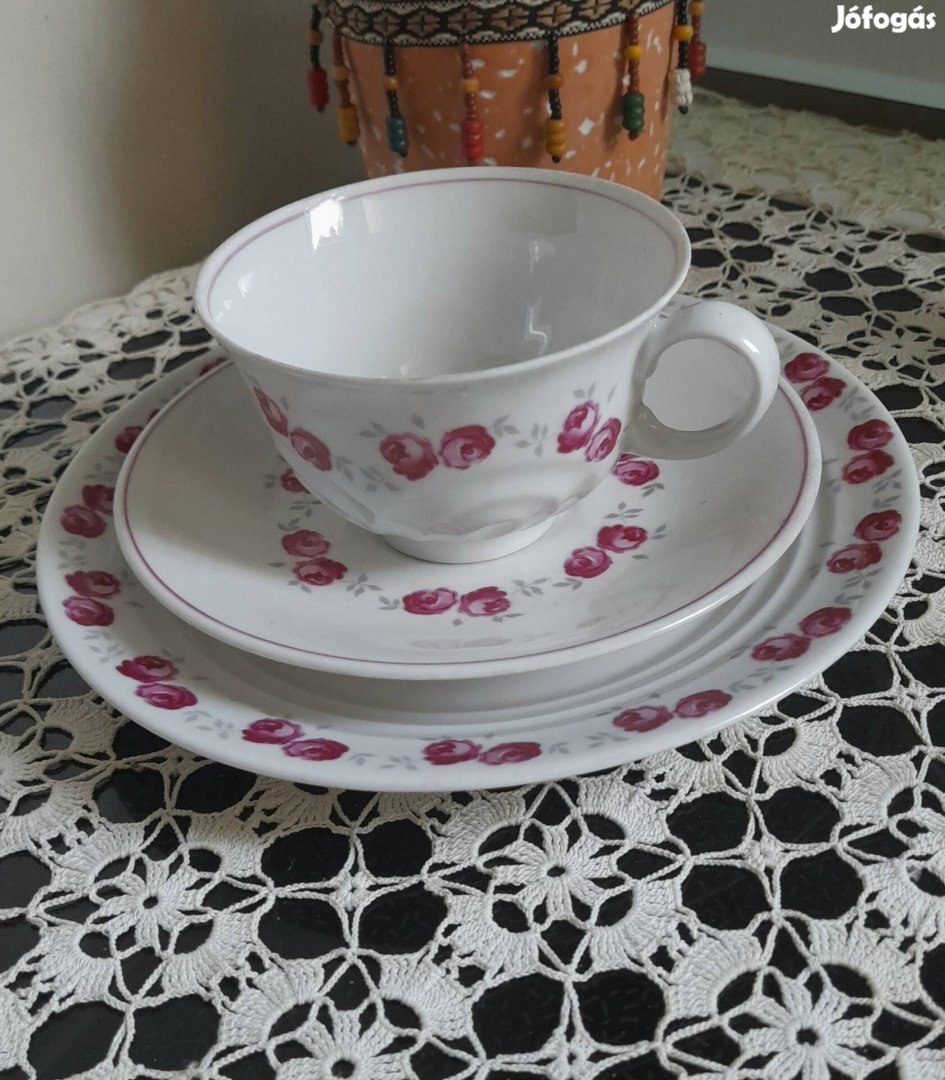 Weimar német porcelán reggeliző készlet 