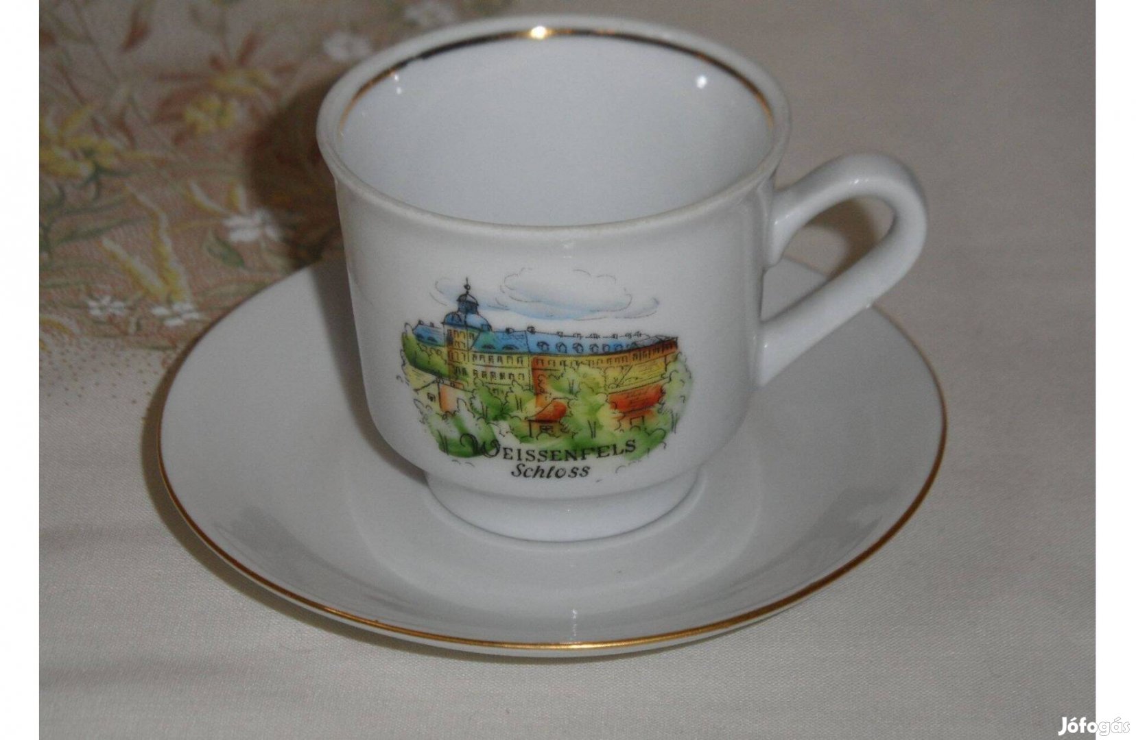 Weissenfels Schloss Kahla porcelán kávés csésze alj