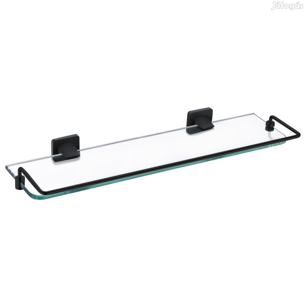 Welland Exclusive-Line fürdőszobai falipolc - 50 cm - fekete / üveg (