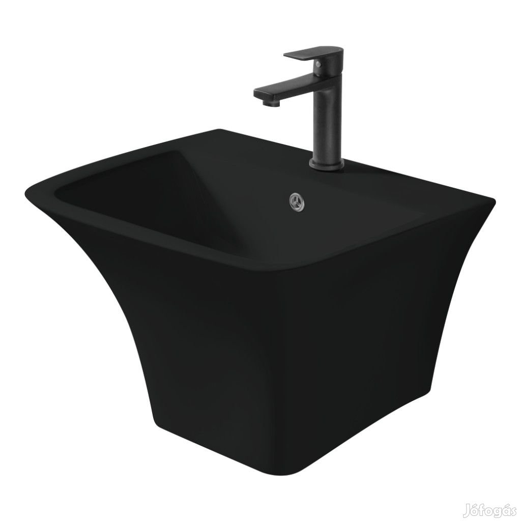 Welland H-7110 fali mosdókagyló - 53 cm - fekete