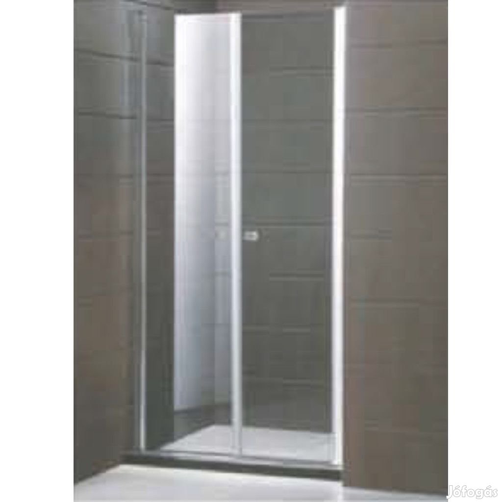 Welland RDD-90 kétszárnyú zuhanyajtó - 90 cm - fekete profil