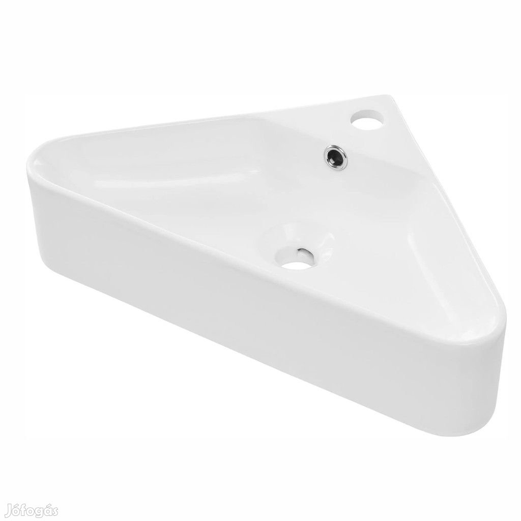 Welland T266 pultra / falra szerelhető sarok mosdókagyló - 34 x 34 cm