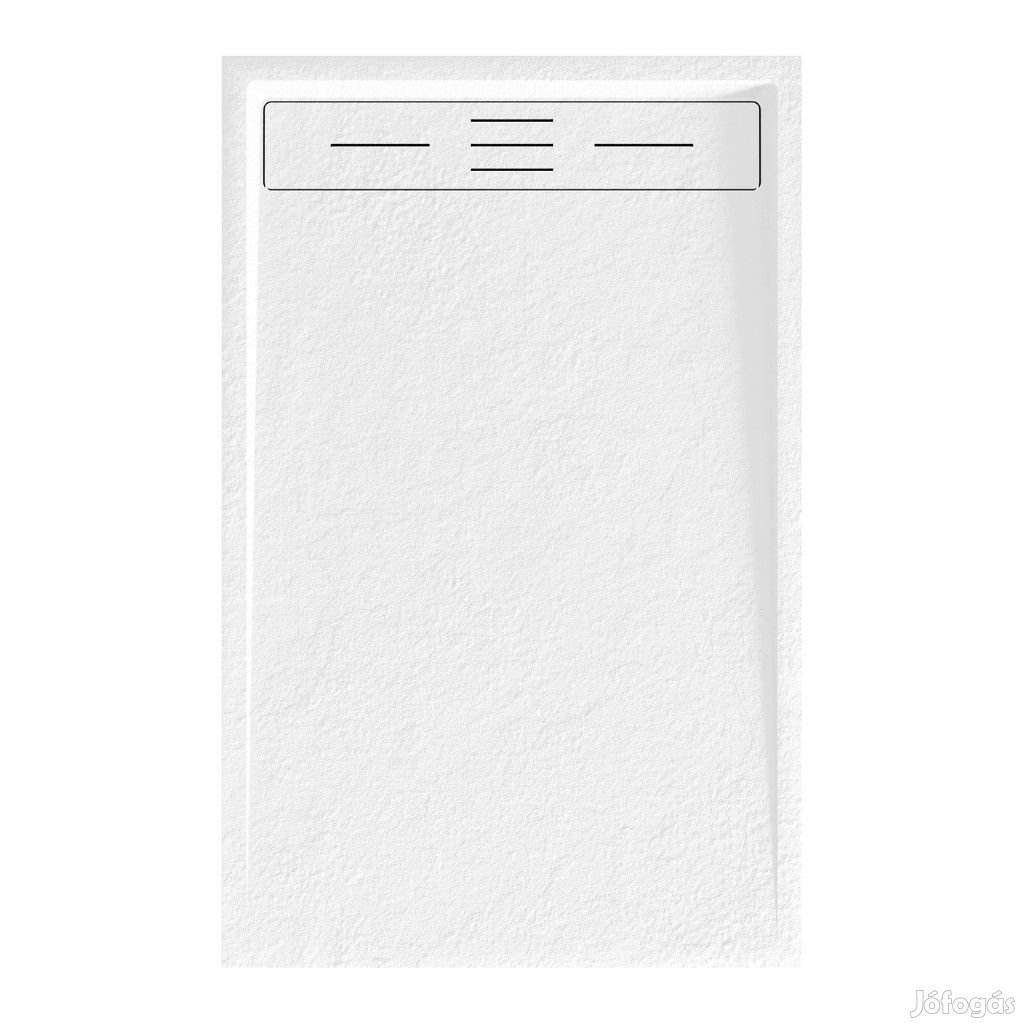 Welland kőhatású zuhanytálca szifonnal 70 x 110 cm - fehér (GT-11070L
