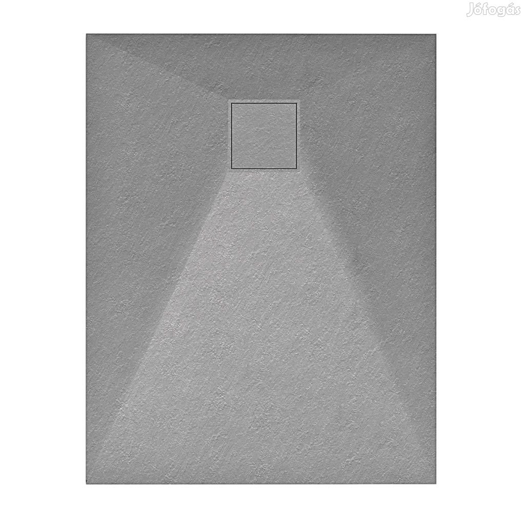 Welland kőhatású zuhanytálca szifonnal 70 x 90 cm - szürke (GT-9070SS