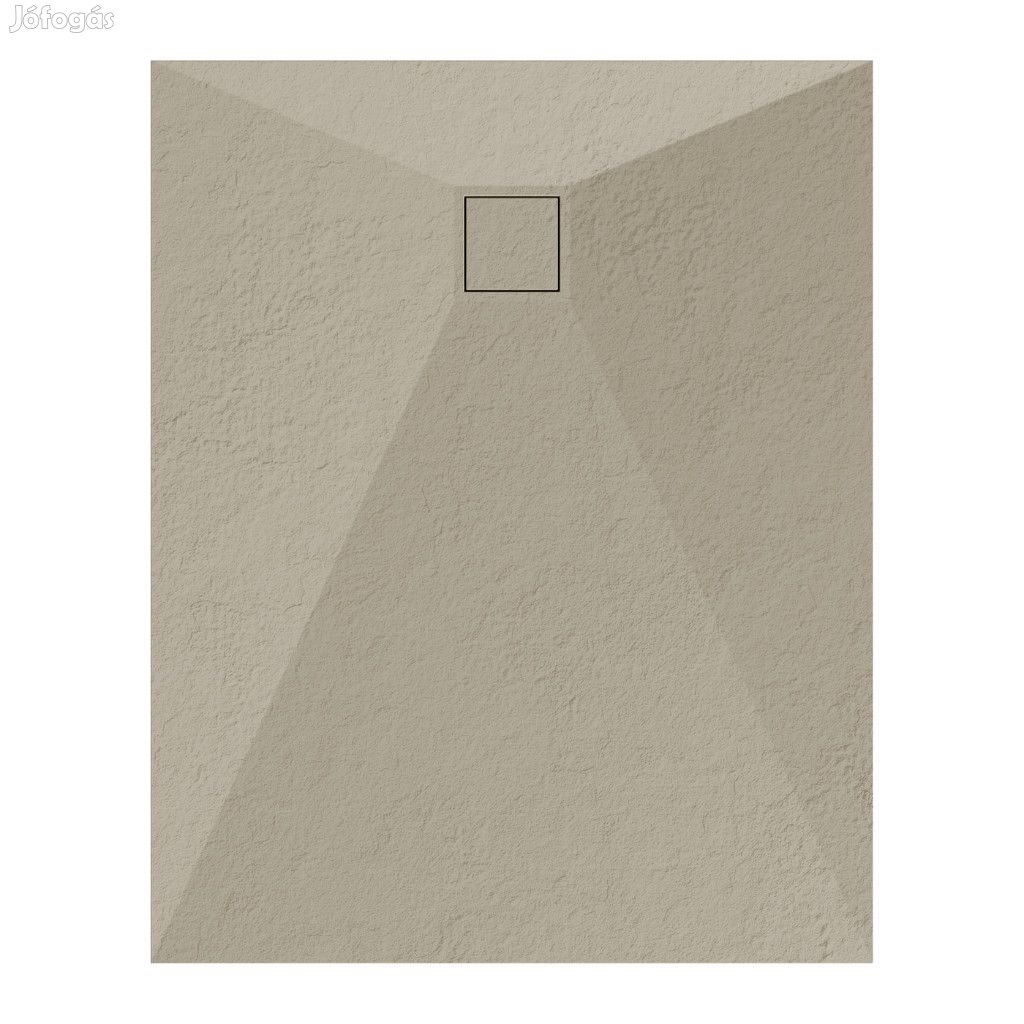 Welland kőhatású zuhanytálca szifonnal 80 x 100 cm - bézs (GT-10080SS