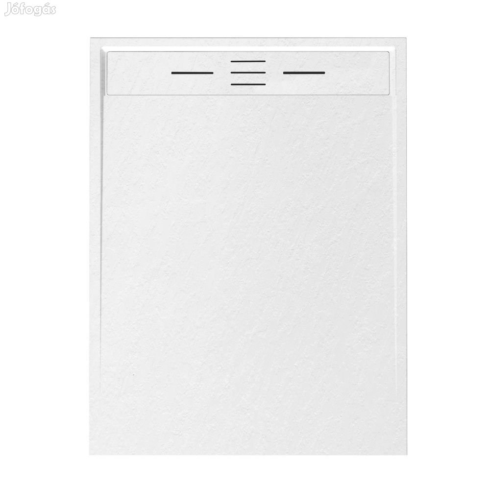 Welland kőhatású zuhanytálca szifonnal 80 x 100 cm - fehér (GT-10080L