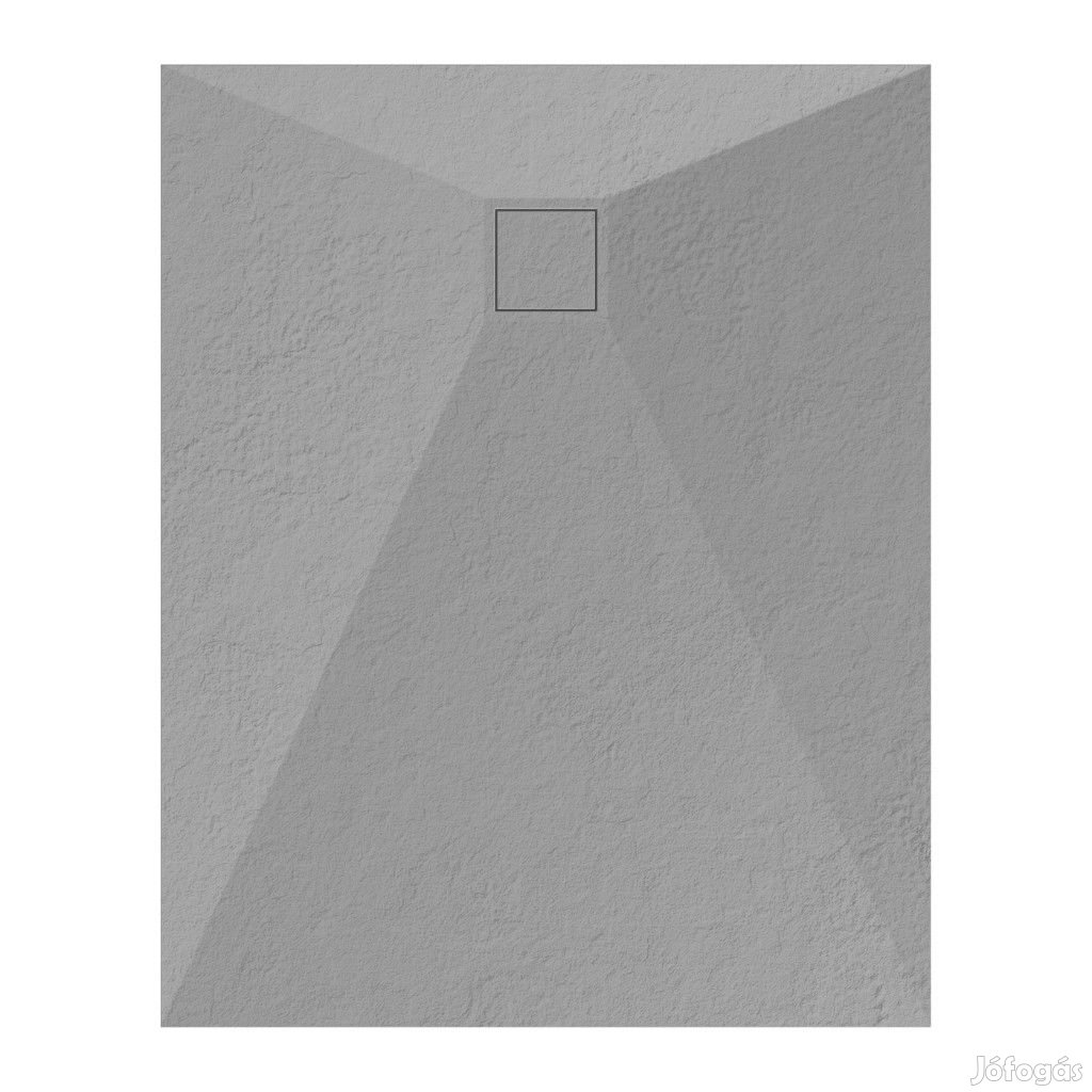 Welland kőhatású zuhanytálca szifonnal 80 x 100 cm - szürke (GT-10080
