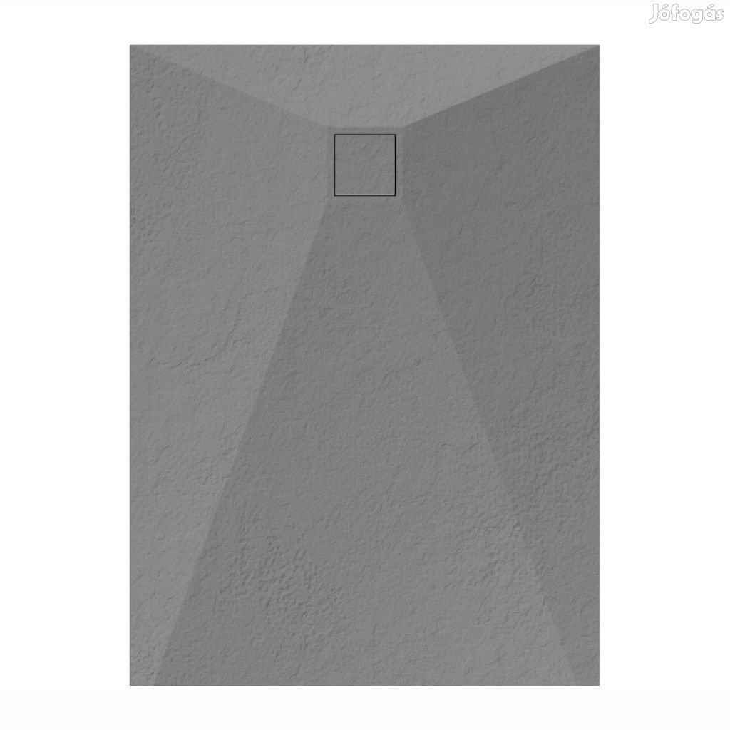 Welland kőhatású zuhanytálca szifonnal 80 x 110 cm - szürke