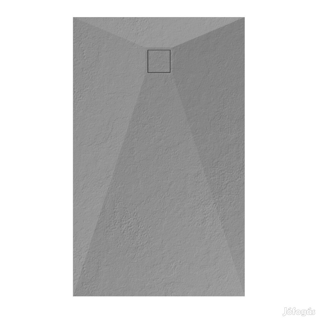 Welland kőhatású zuhanytálca szifonnal 80 x 130 cm - szürke (GT-13080