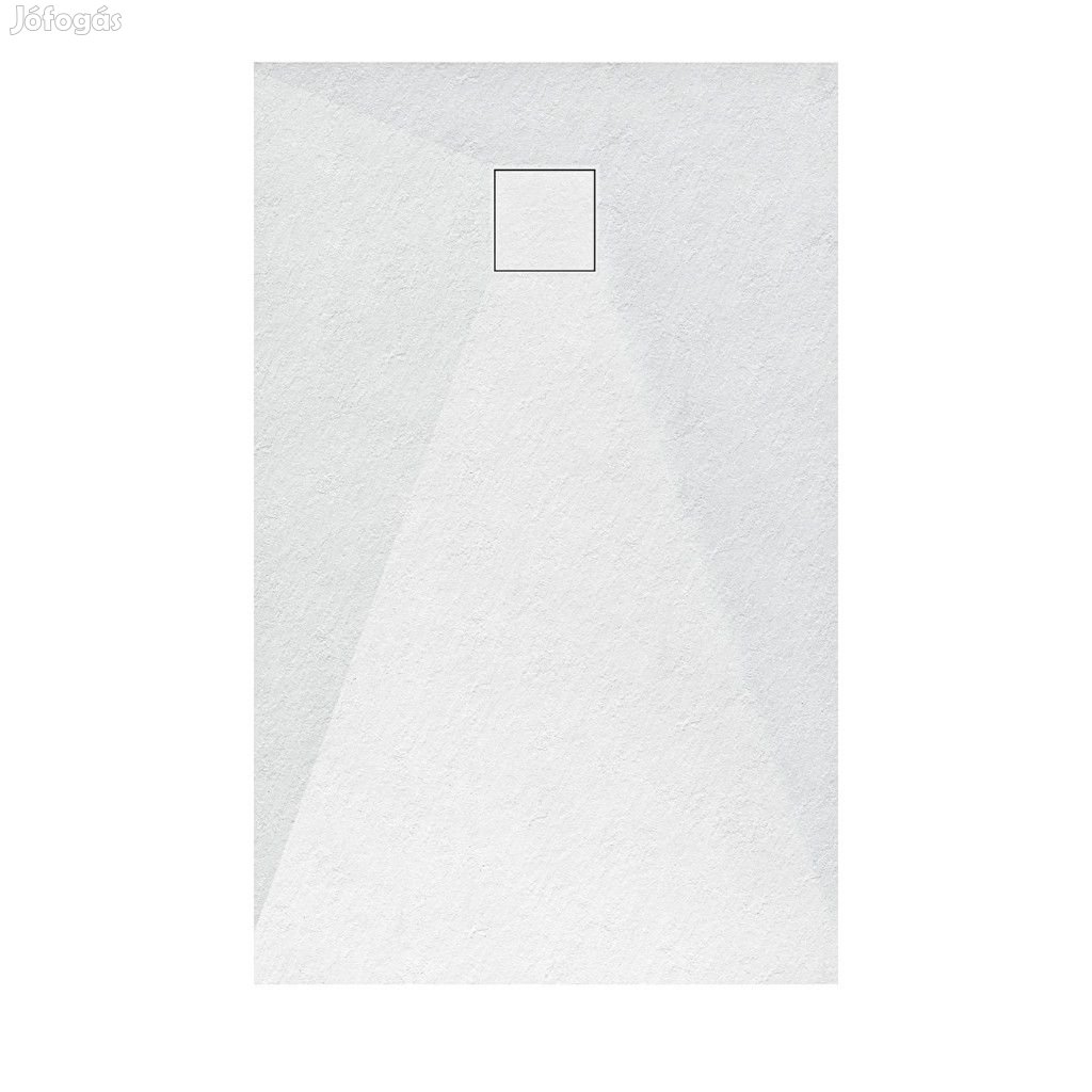 Welland kőhatású zuhanytálca szifonnal 80 x 140 cm - fehér (GT-14080S