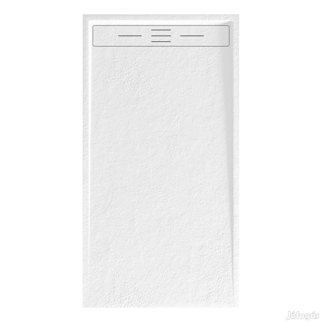 Welland kőhatású zuhanytálca szifonnal 80 x 150 cm - fehér (GT-15080L
