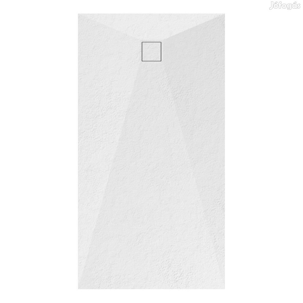 Welland kőhatású zuhanytálca szifonnal 80 x 150 cm - fehér (GT-15080S