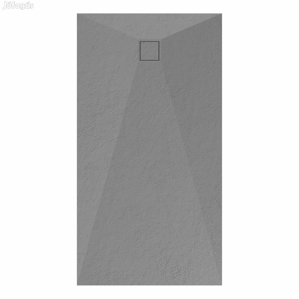 Welland kőhatású zuhanytálca szifonnal 80 x 150 cm - szürke (GT-15080