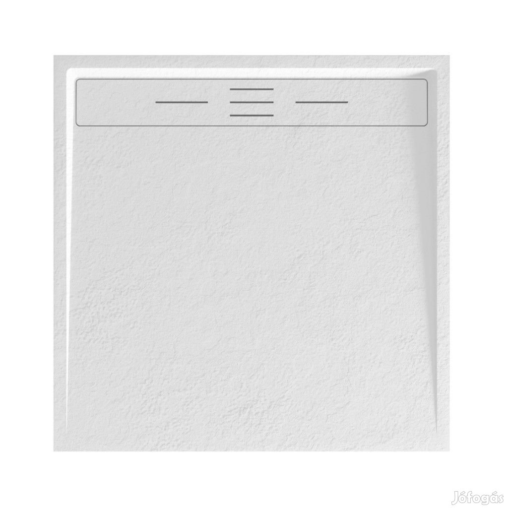 Welland kőhatású zuhanytálca szifonnal 80 x 80 cm - fehér (GT-8080LS)