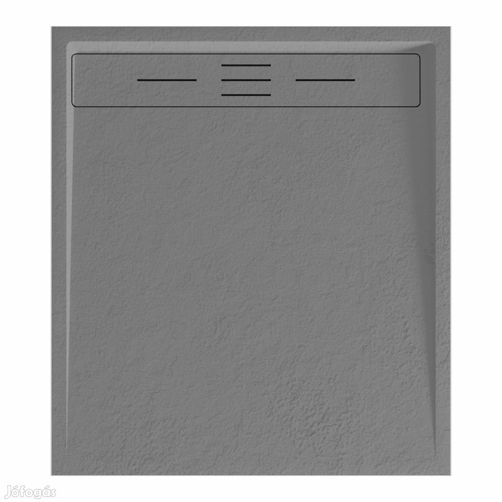 Welland kőhatású zuhanytálca szifonnal 80 x 90 cm - szürke (GT-9080LS